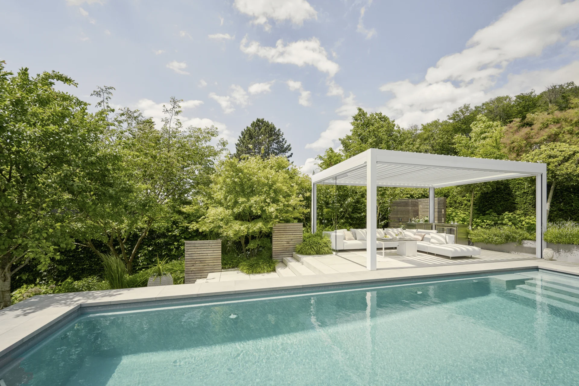 WAREMA Dachsystem am Pool