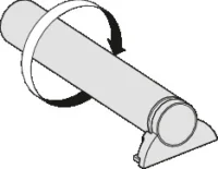 Illustration eines rotierenden Zylinders mit Pfeil